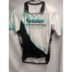 Men's PRIMAL short sleeve White/Blue cycling jersey‎ , size medium